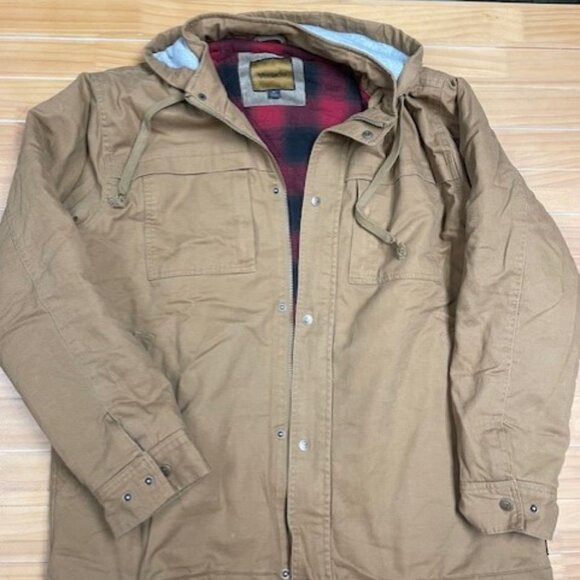 Venado Mens Smuggler Concealed Carry Chore Coat Hooded Flannel Lined